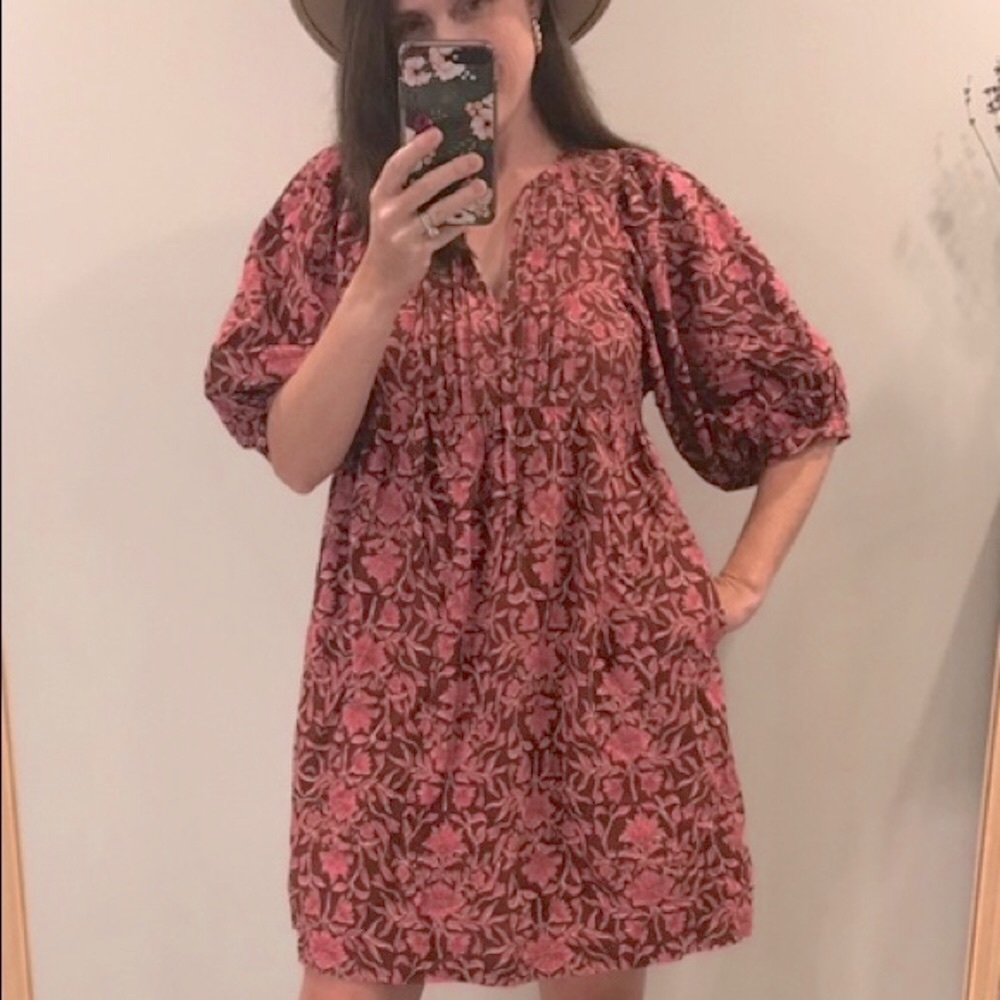 Universal Thread Puff Elbow Sleeve Babydoll Dress